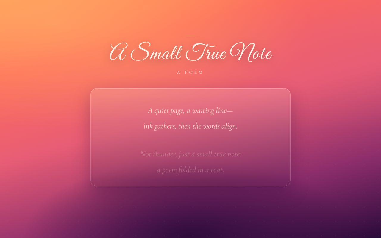 Preview of Simple Poetry Example