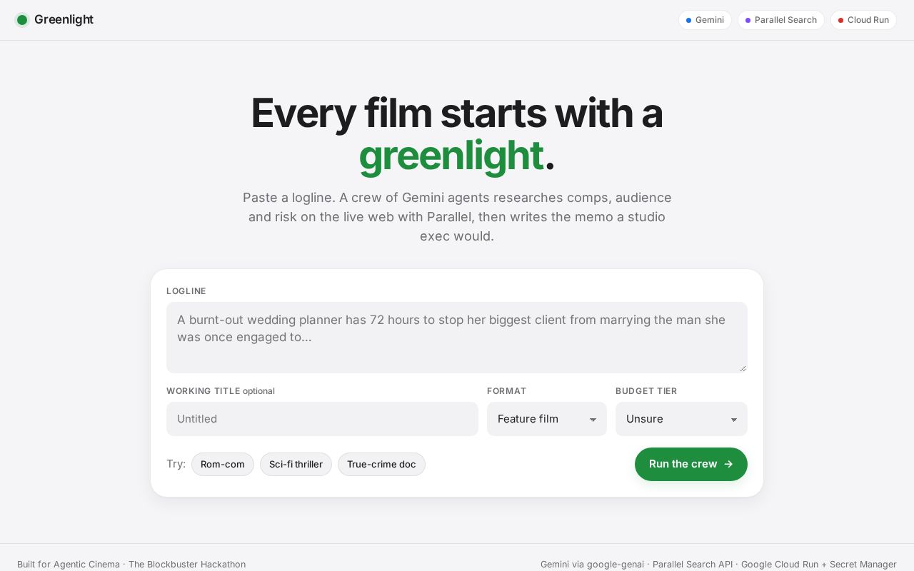 Preview of Agentic Cinema Hackathon