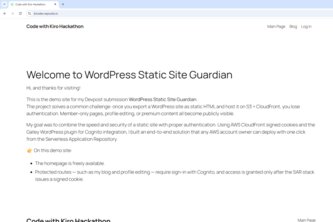 Preview of WordPress Static Site Guardian