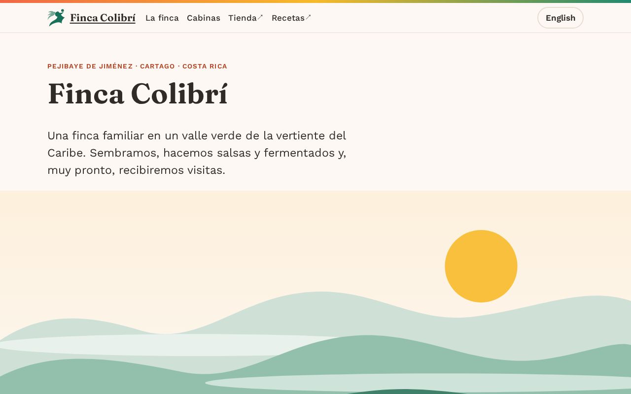 Preview of Finca Colibri Site