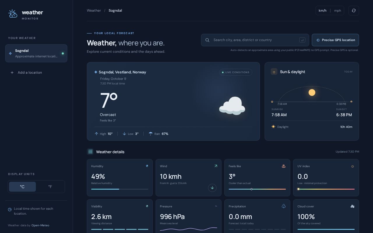 Preview of Weather Monitor
