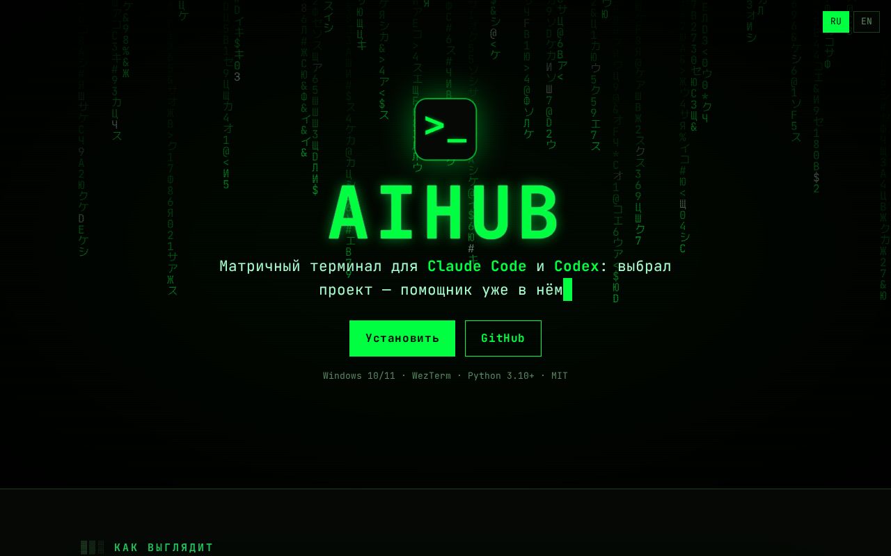 Preview of Aihub Terminal Skin