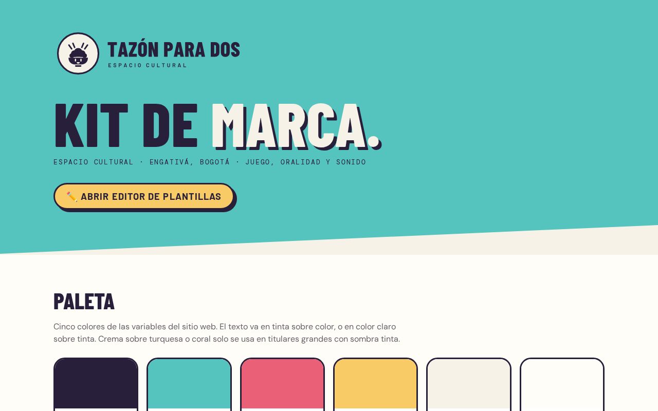 Preview of Tazon Para Dos Marca