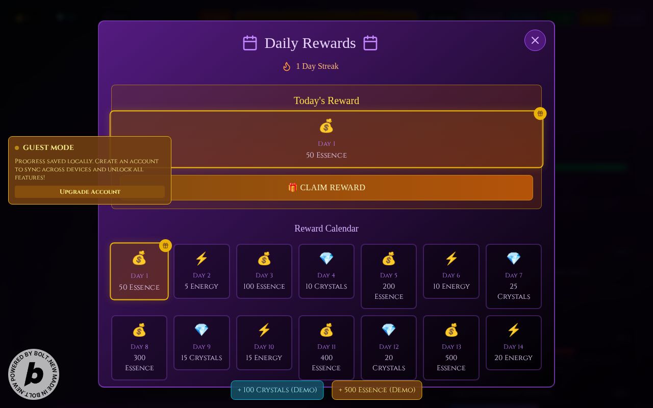 Preview of Entity Summoning Platform