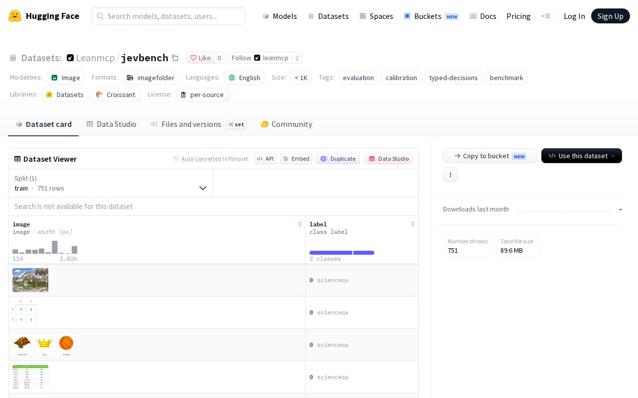 Preview of Jevbench