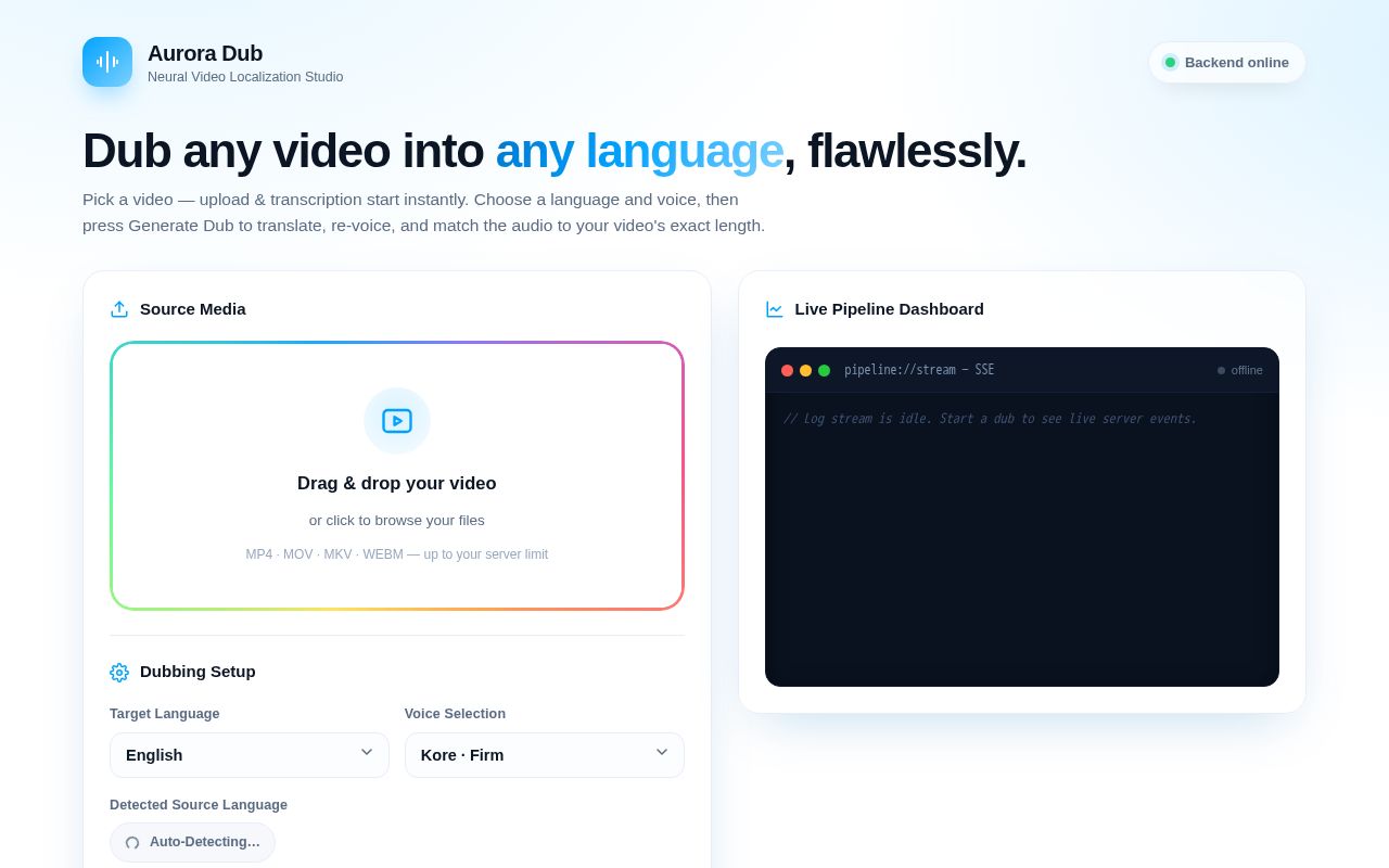 Preview of Video Dubbing Update
