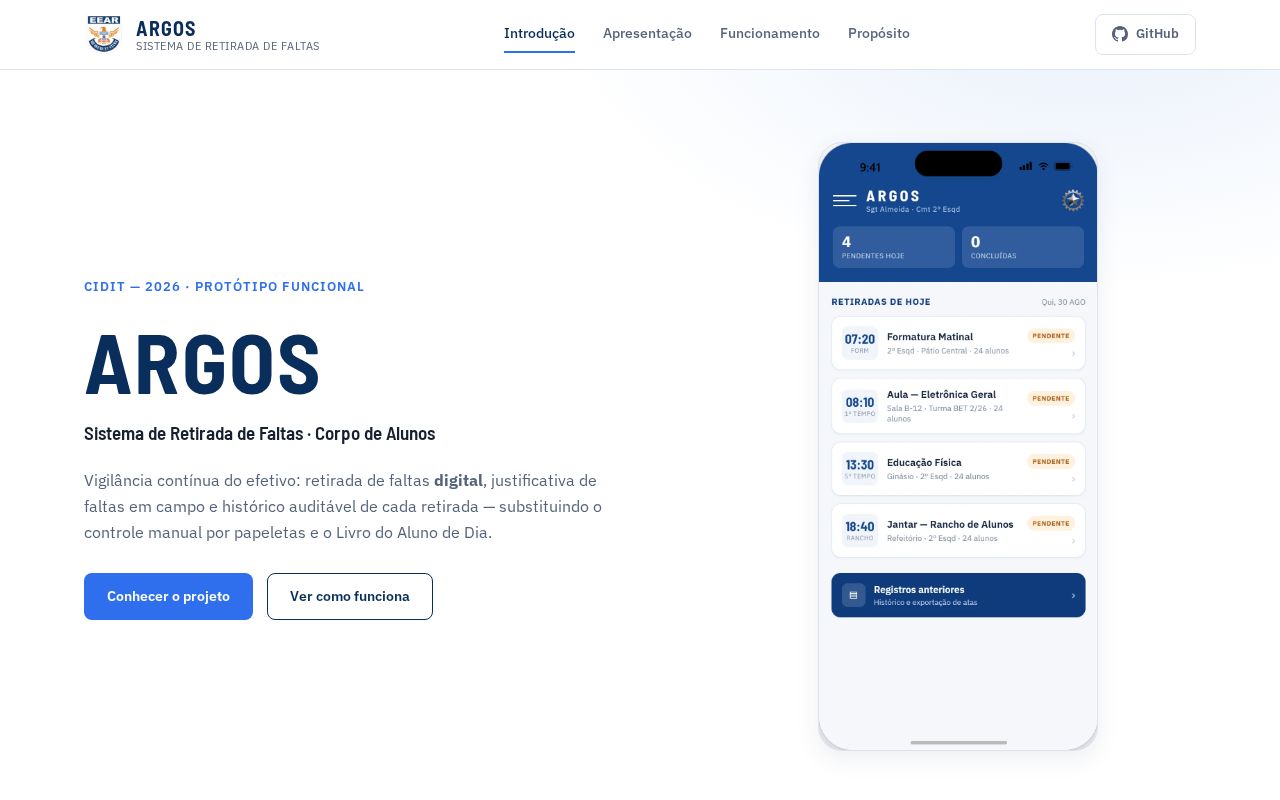 Preview of Sistema de Retirada de Faltas · Corpo de Alunos