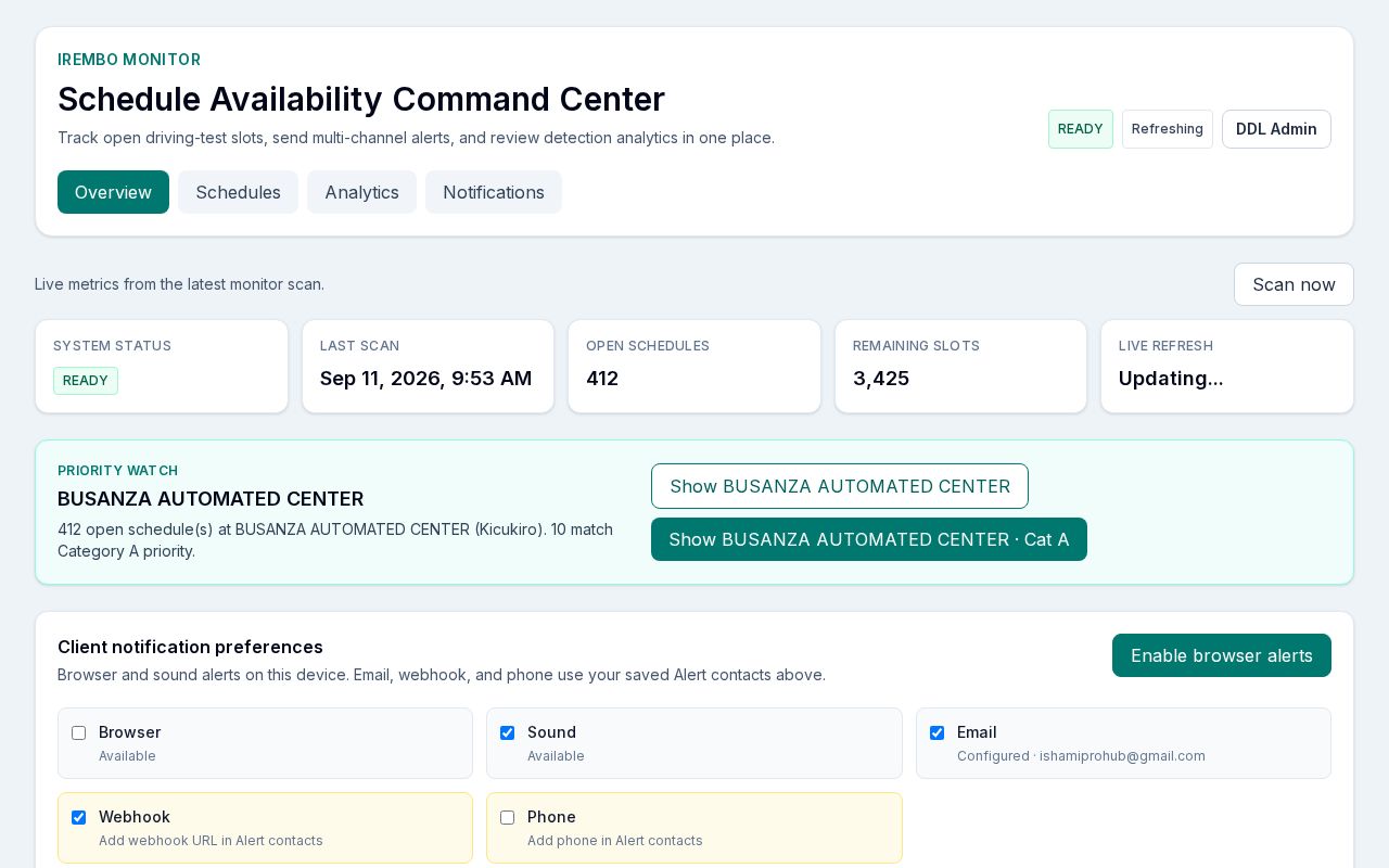 Preview of Iremboschedule