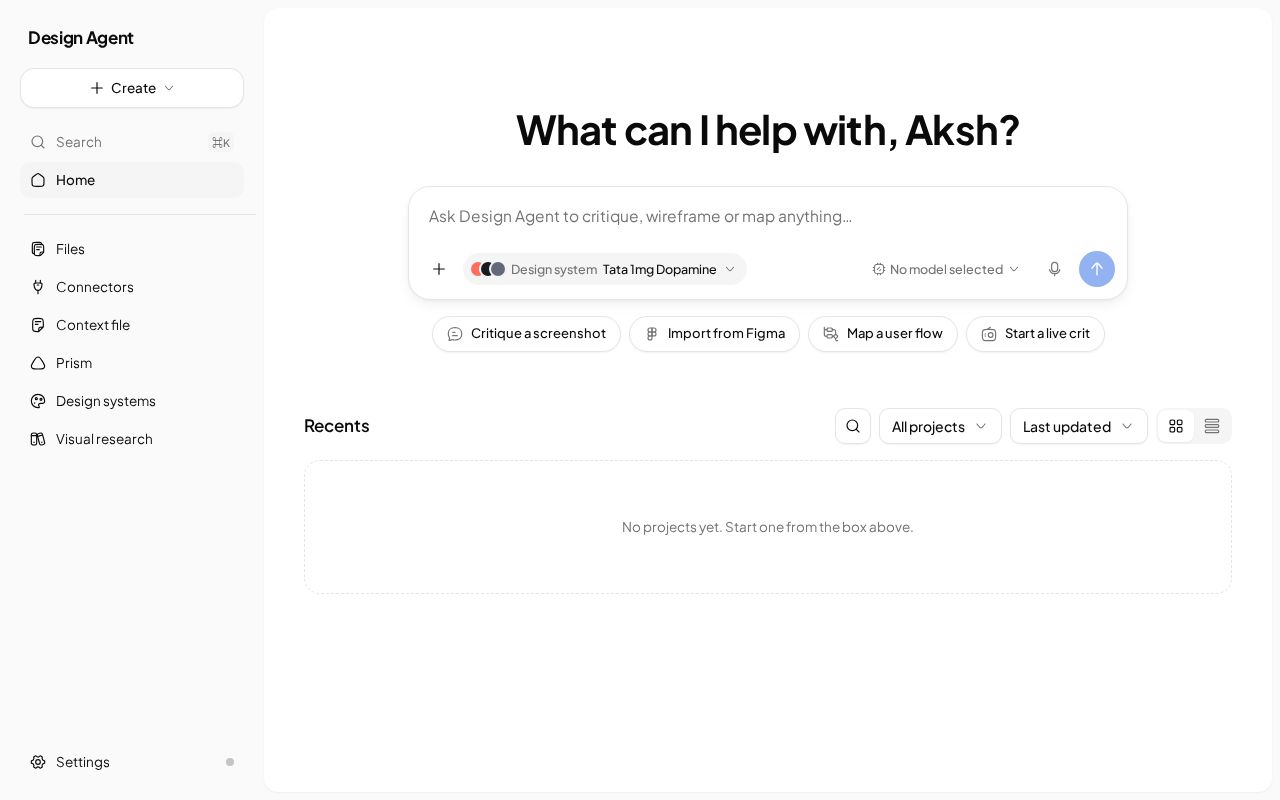 Preview of Design Agent Studio