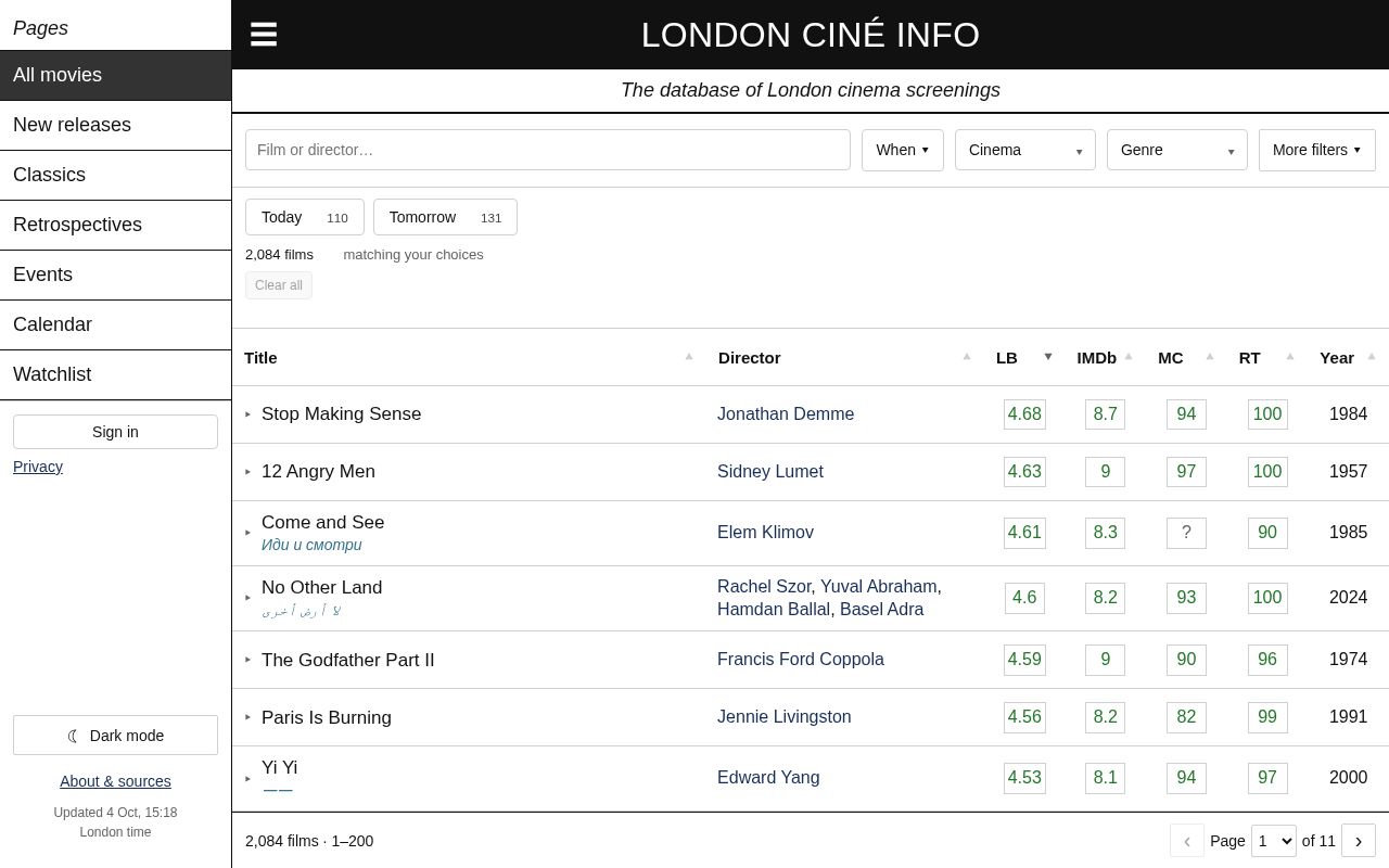 Preview of London Cine Info