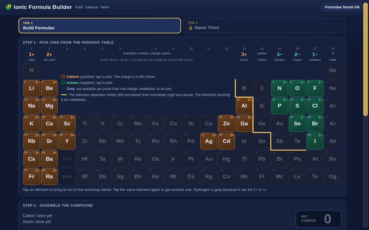 Preview of Ionic Formula Builder
