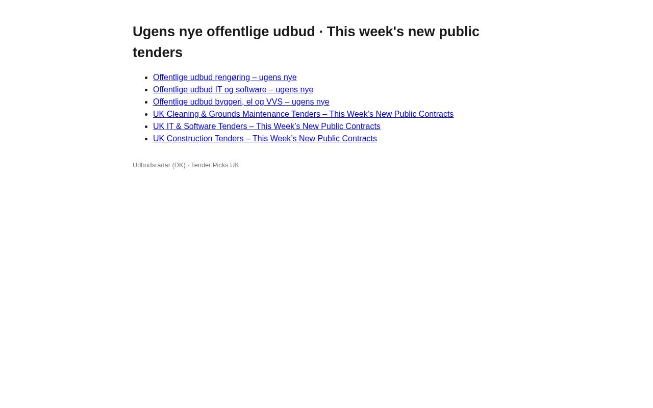 Preview of Udbudsradar og Tender Picks UK