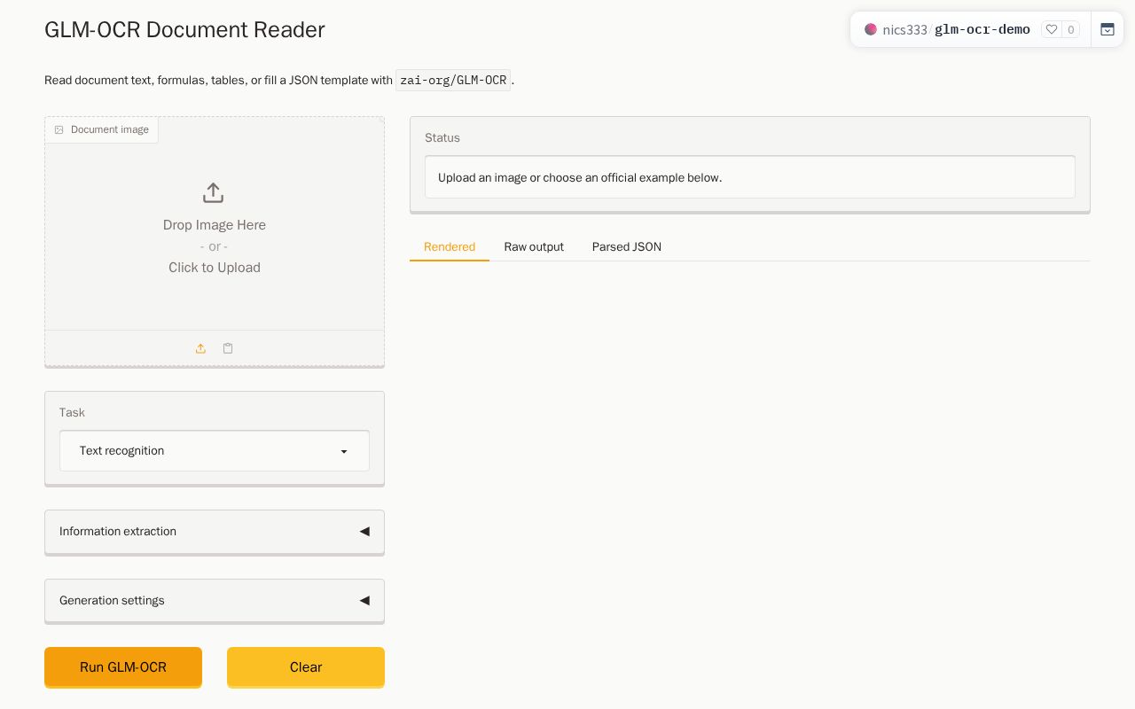 Preview of GLM-OCR Document Reader