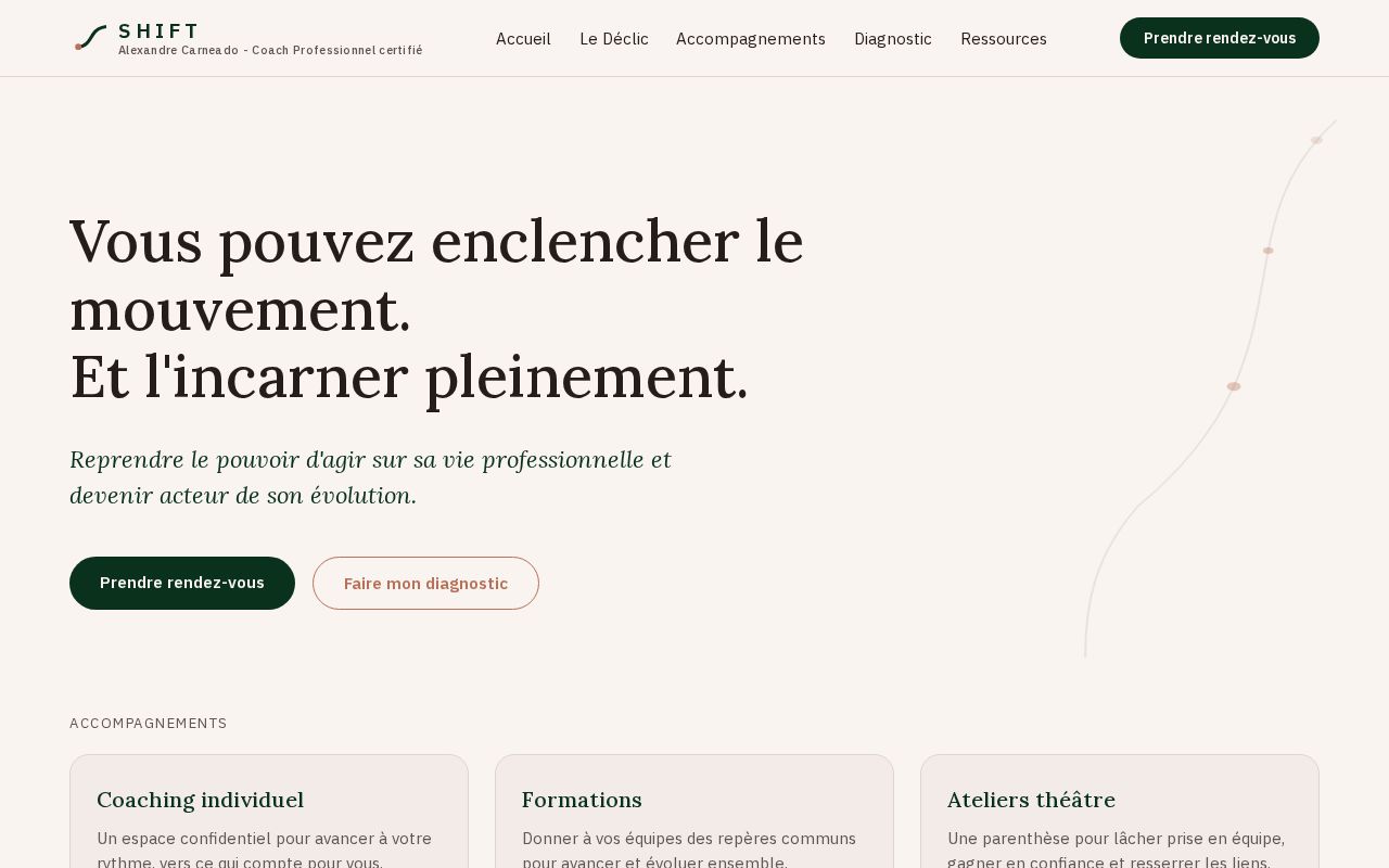 Preview of shift web site project