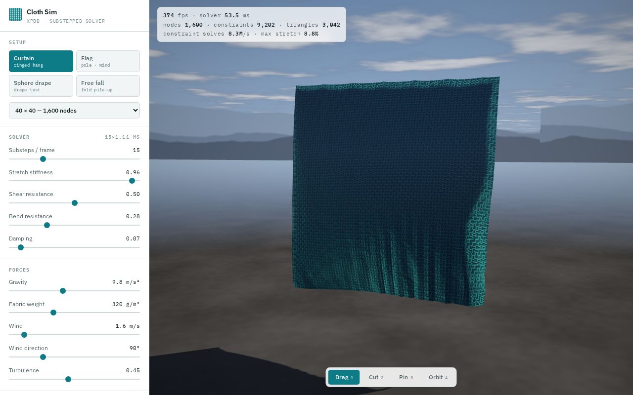 Preview of Cloth Sim