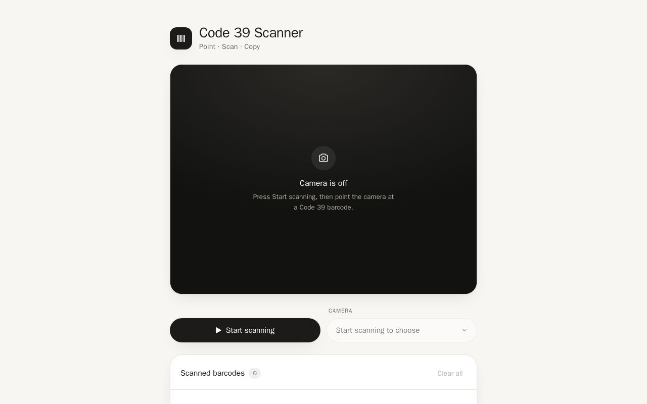 Preview of Code39scanner