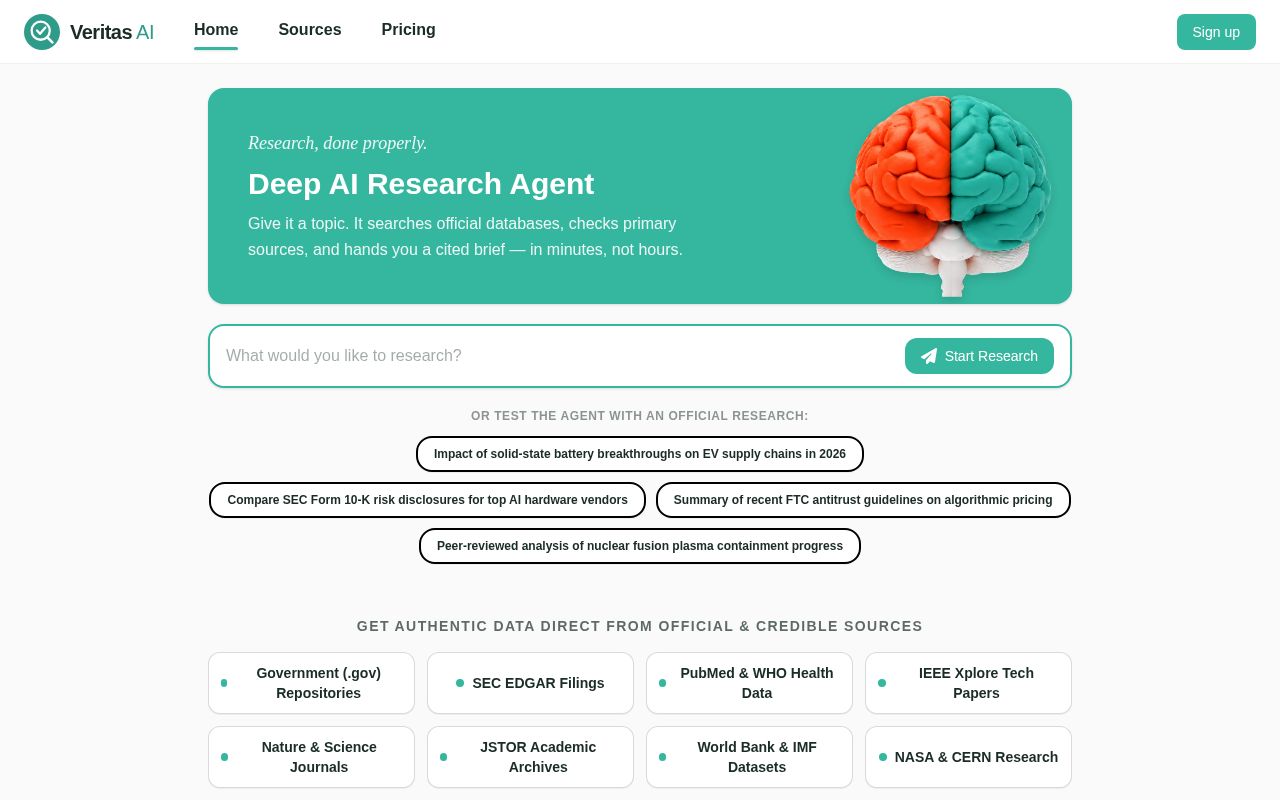 Preview of Veritas Ai