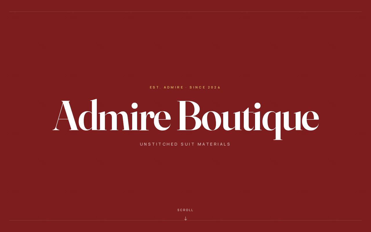 Preview of Admire Boutique Demo