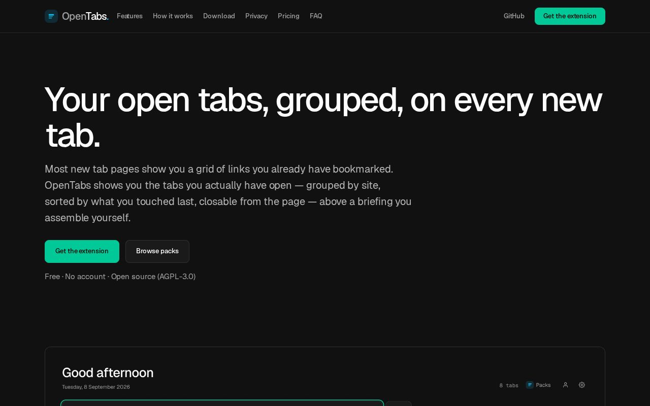 Preview of Opentabs