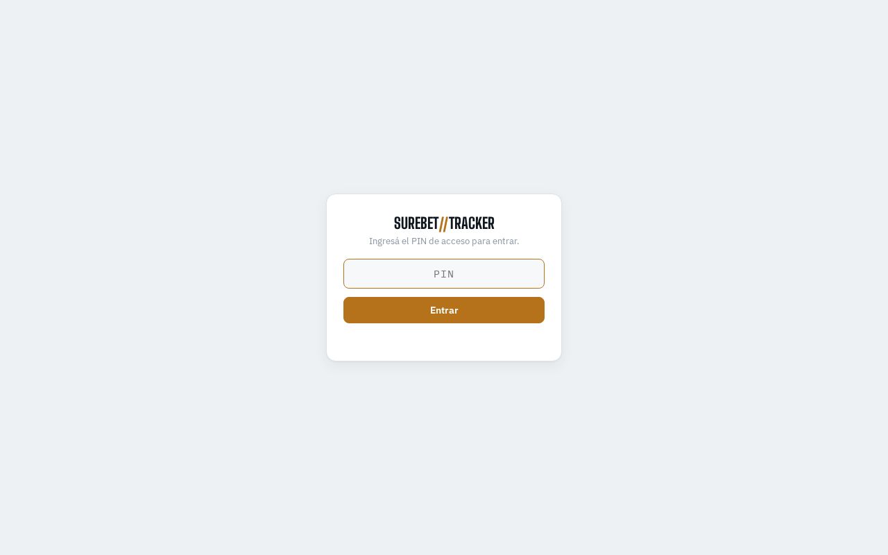 Preview of Surebet Tracker