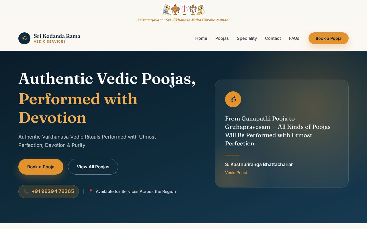 Preview of Sri Kodanda Rama Vedic Services