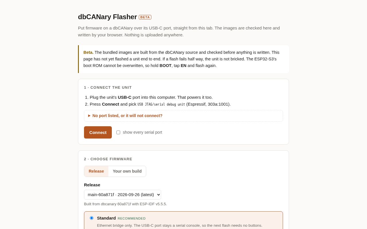 Preview of Dbcanary Flasher