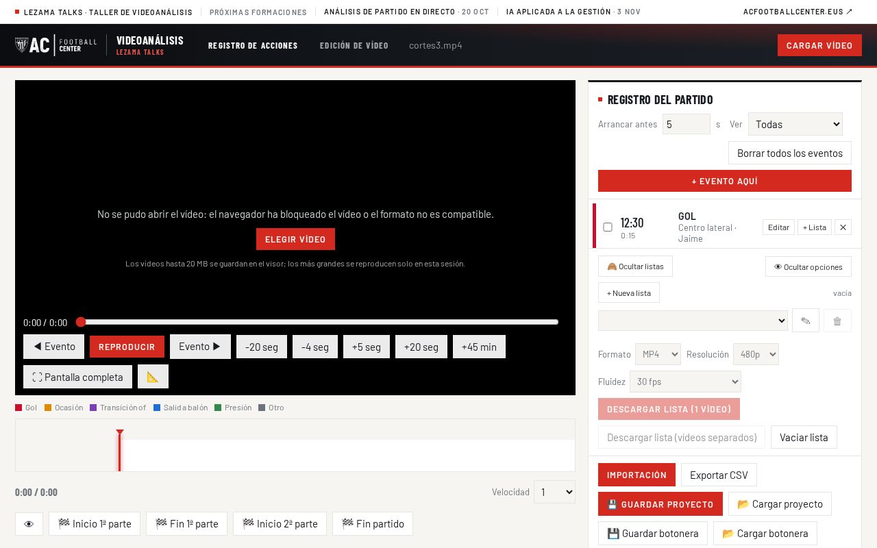 Preview of Software Videoanalisis AC CENTER