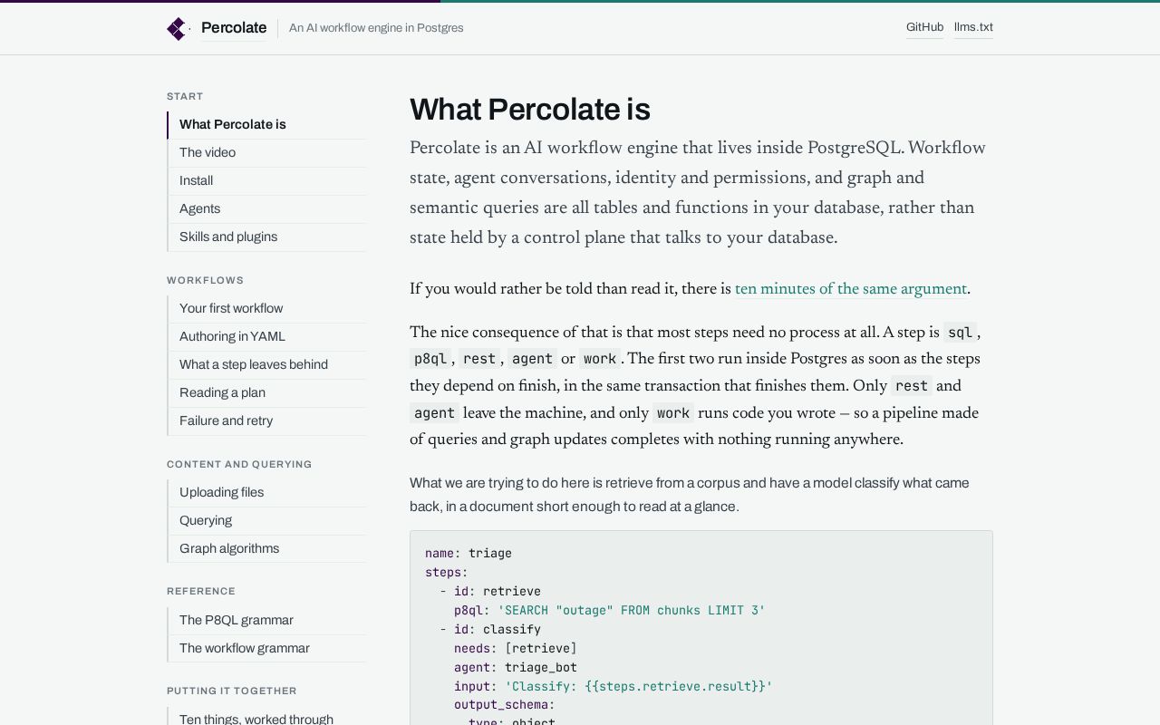 Preview of An AI workflow engine in Postgres — install paths, Helm chart and docs