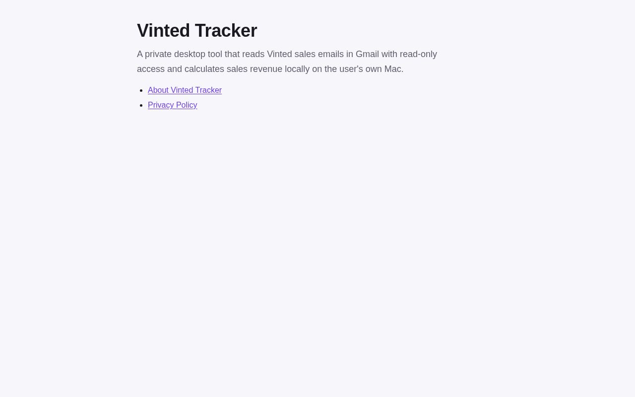 Preview of Vinted Tracker