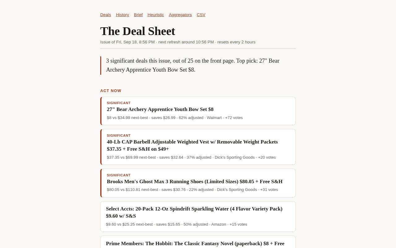 Preview of The Deal Sheet