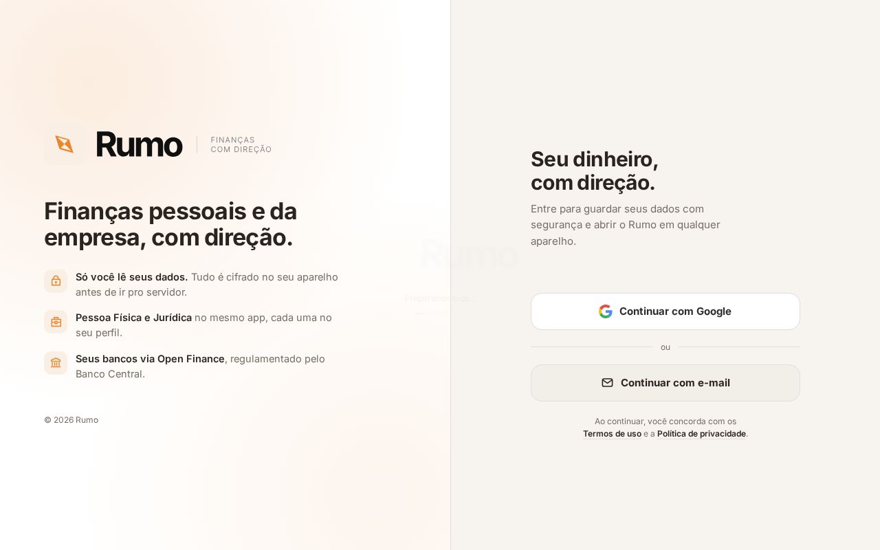Preview of Rumo Frontend