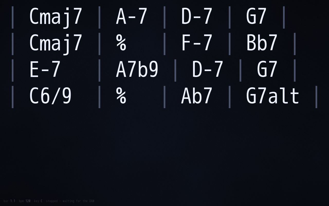 Preview of A notepad with character.  VST3/Web Note scratch pad & accompaniment for your DAW Jams.