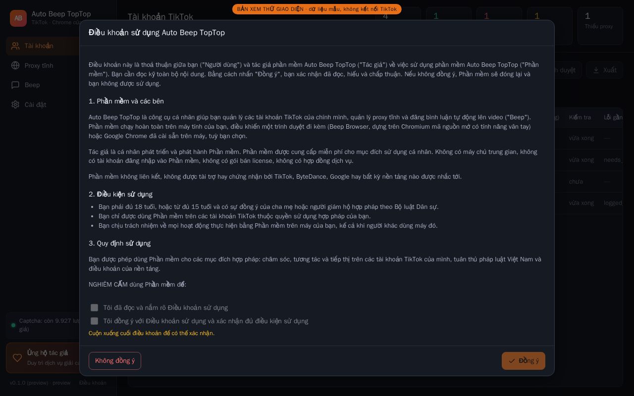 Preview of Auto Beep Toptop