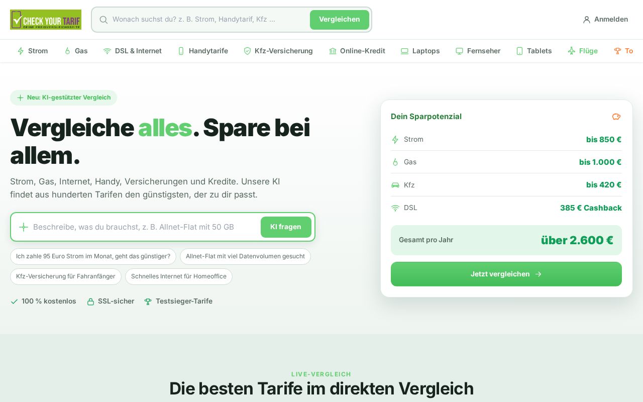 Preview of Checkyourtarif Demo