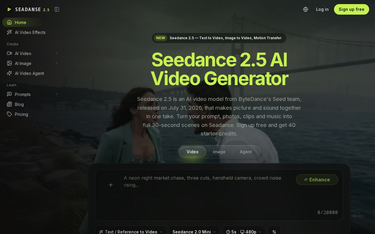 Preview of Seedance 2.5 images to video ai