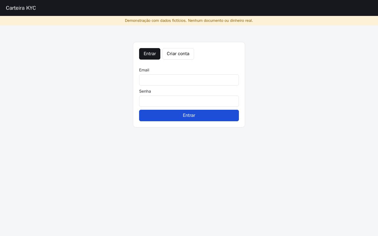 Preview of Carteira Kyc