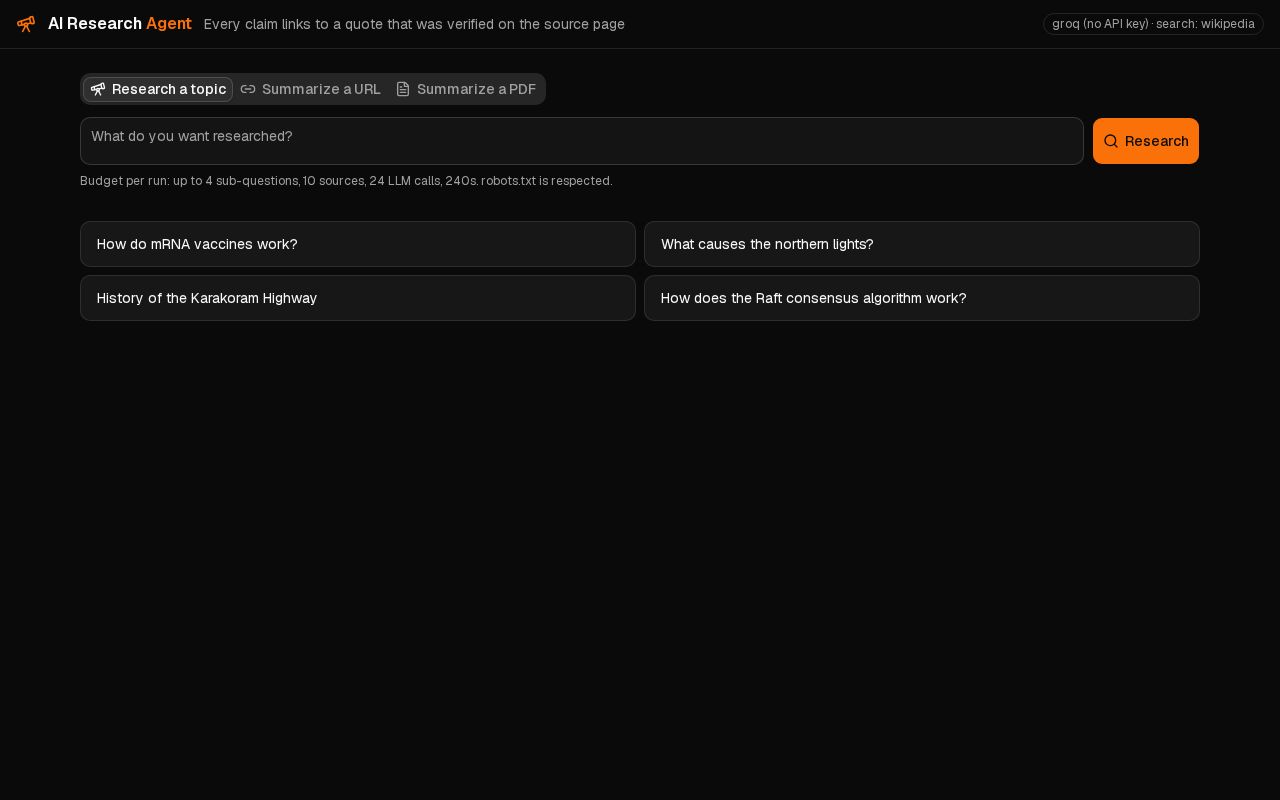 Preview of Ai Research Agent