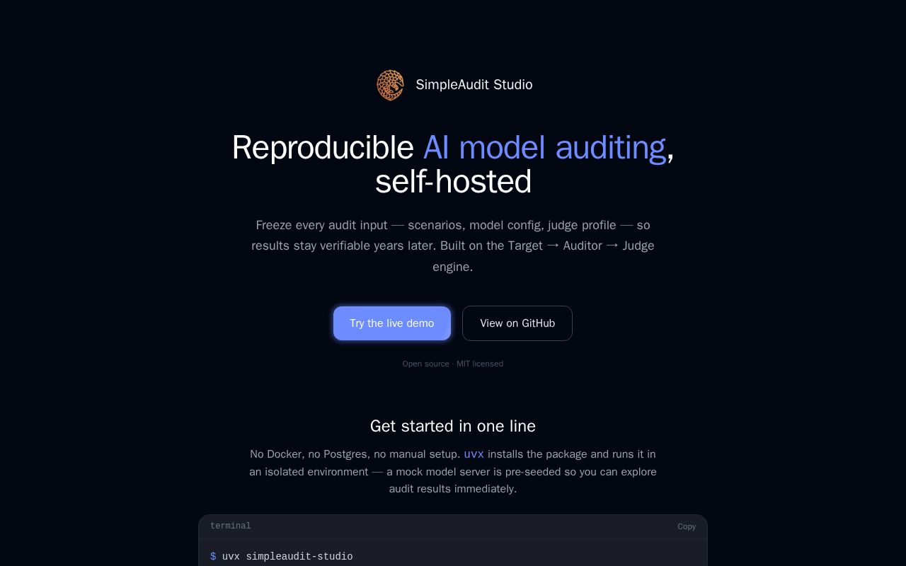 Preview of SimpleAuditStudio