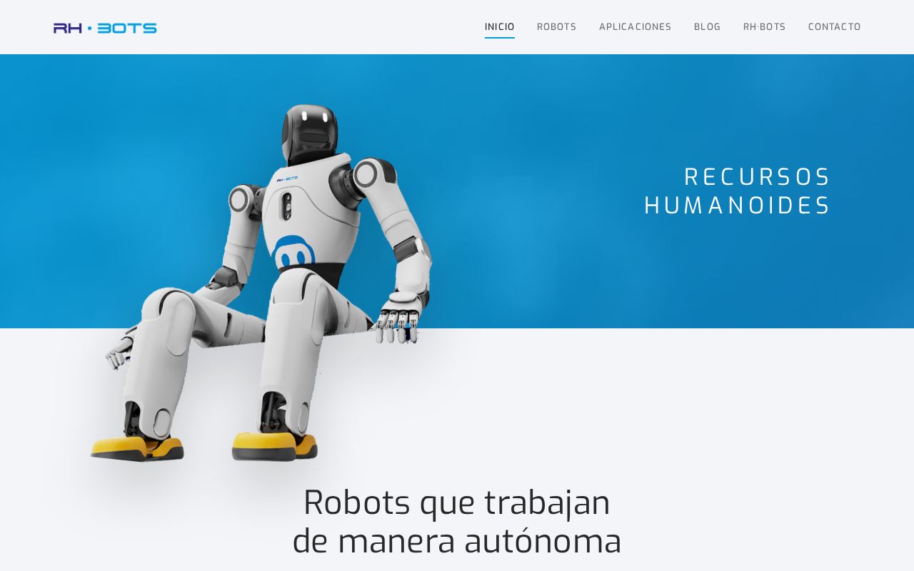 Preview of Web y panel de administracion de RH-BOTS (distribuidor AGIBOT Espana/Portugal)
