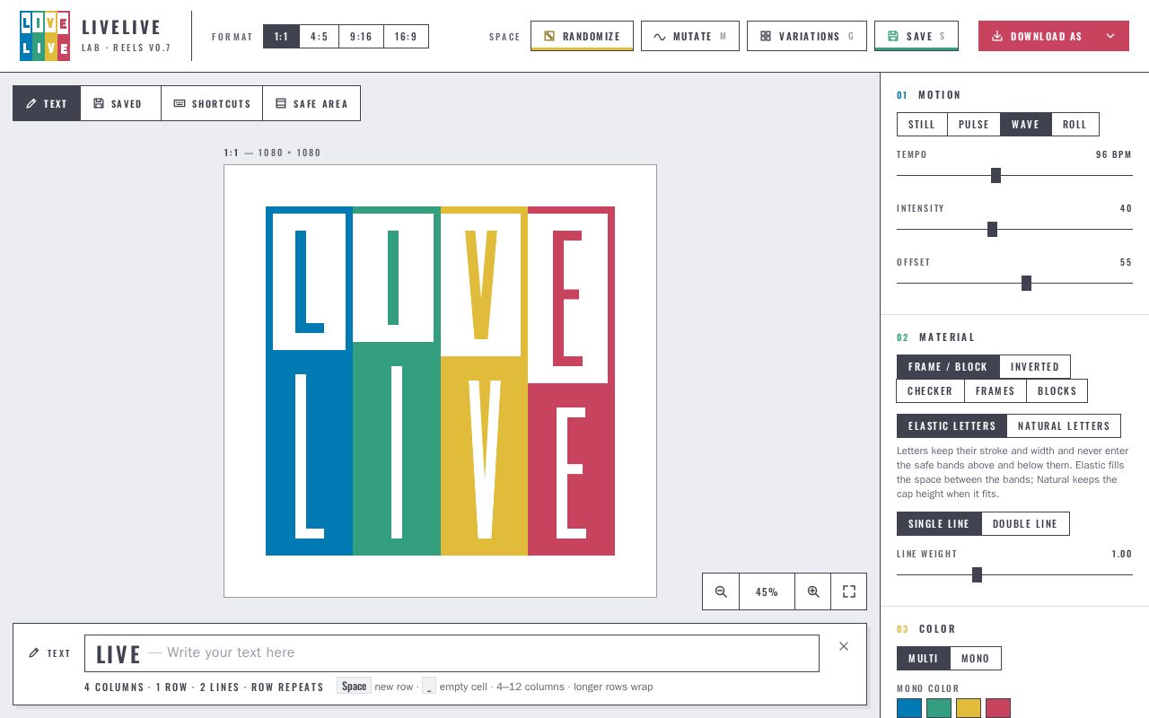 Preview of Livelive Lab