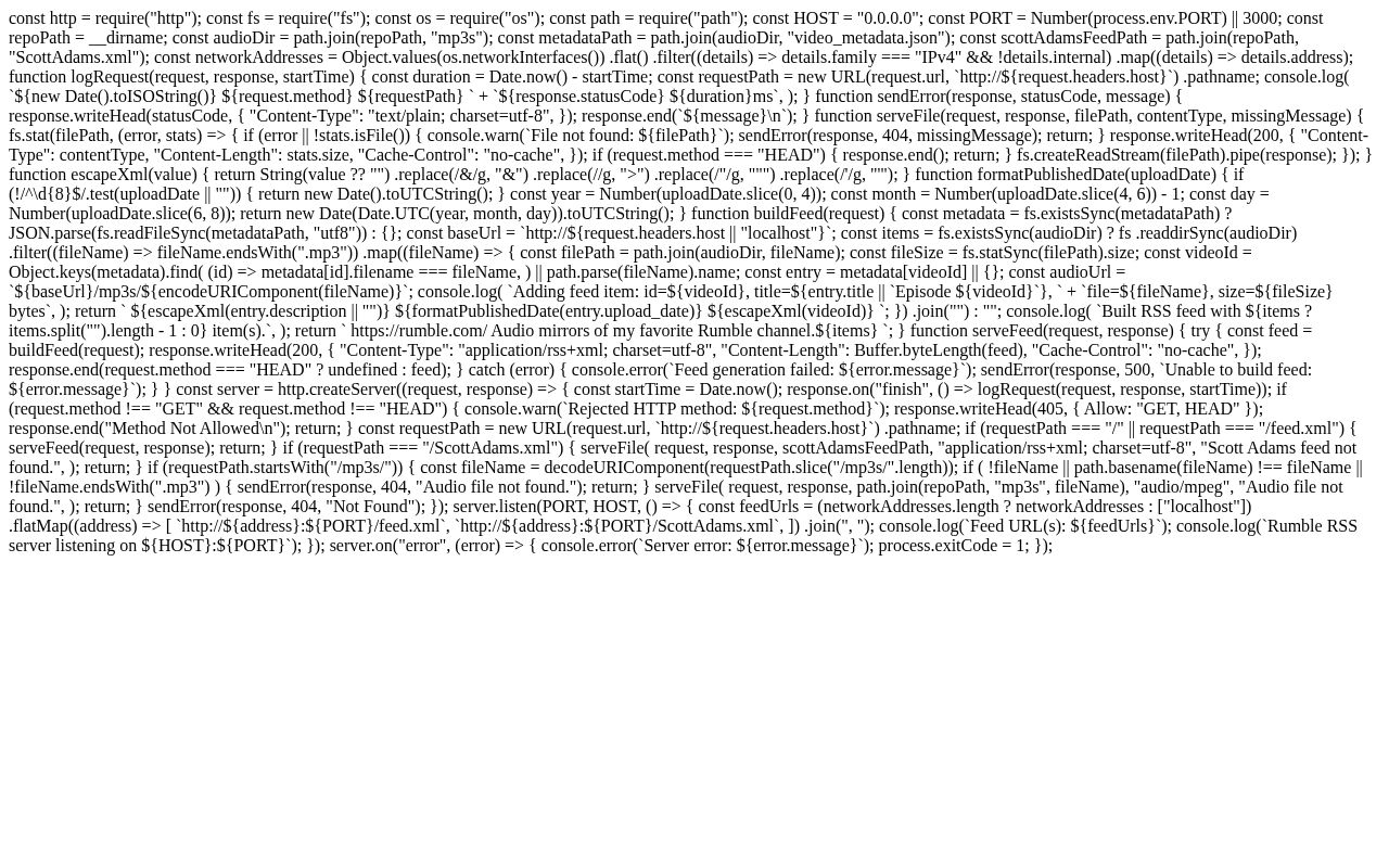 Preview of Rumble Rss