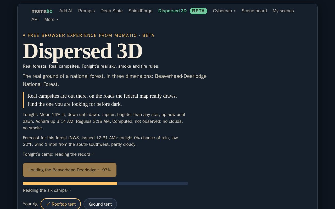 Preview of Dispersed3d Progress