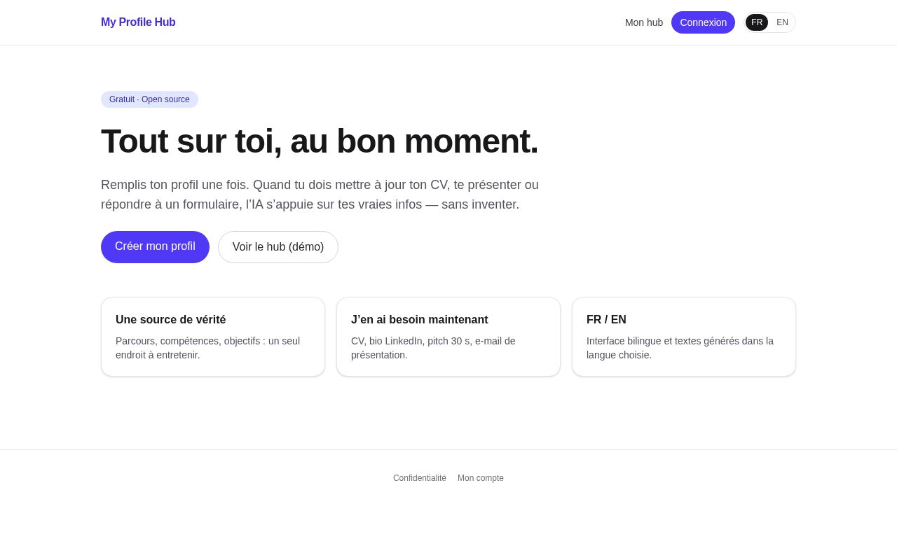 Preview of Myprofile Agent