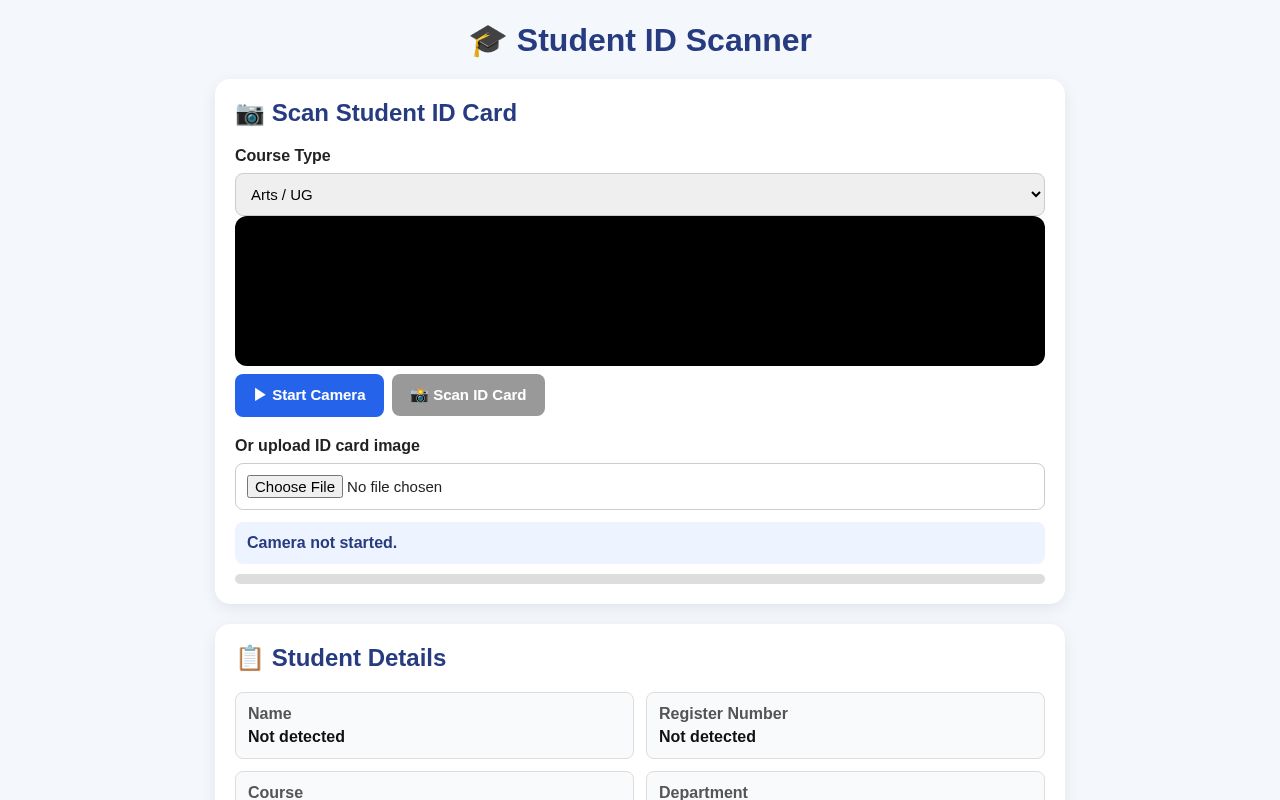 Preview of Student ID Scanner