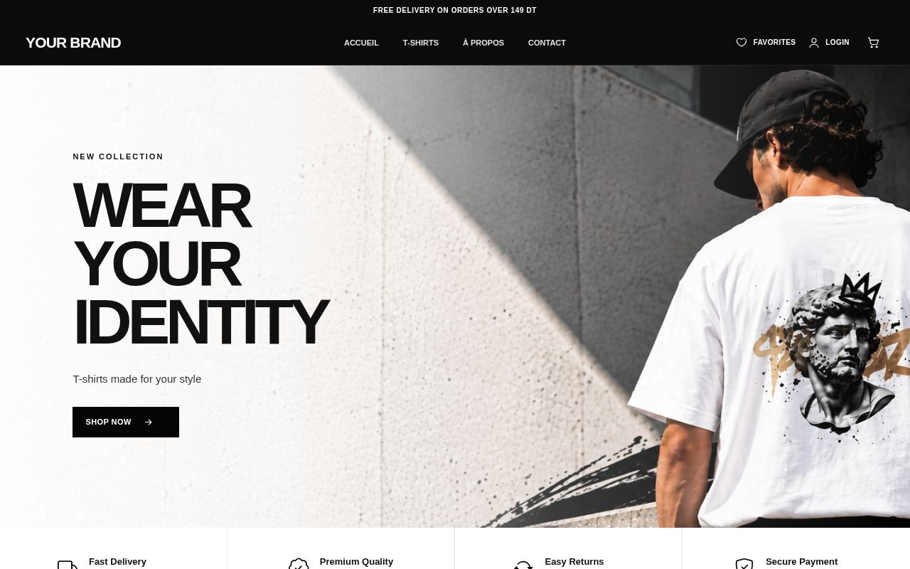 Preview of E Commerce Website