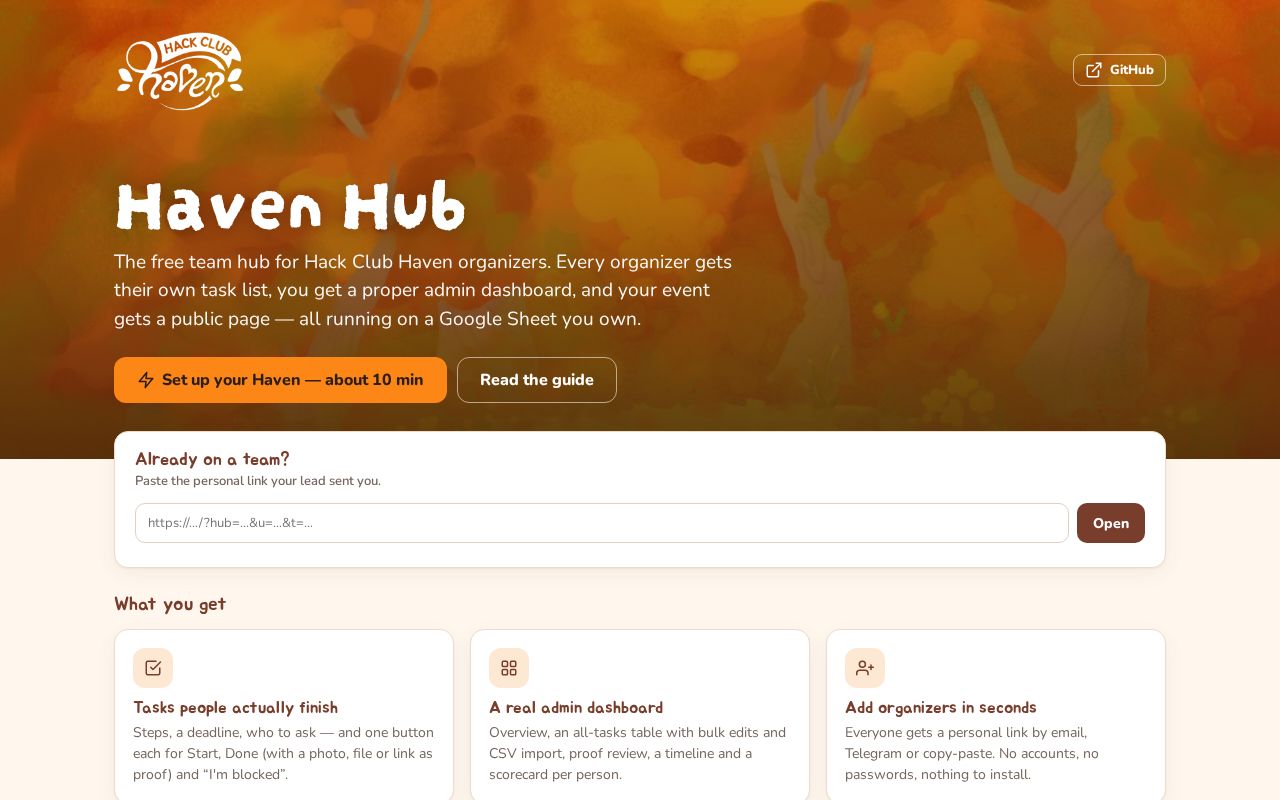 Preview of Haven Hub