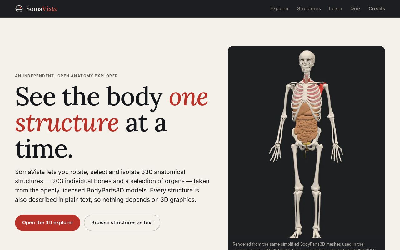 Preview of Somavista Anatomy