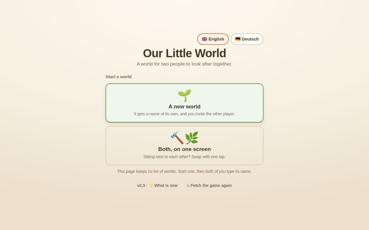 Preview of Our Little World