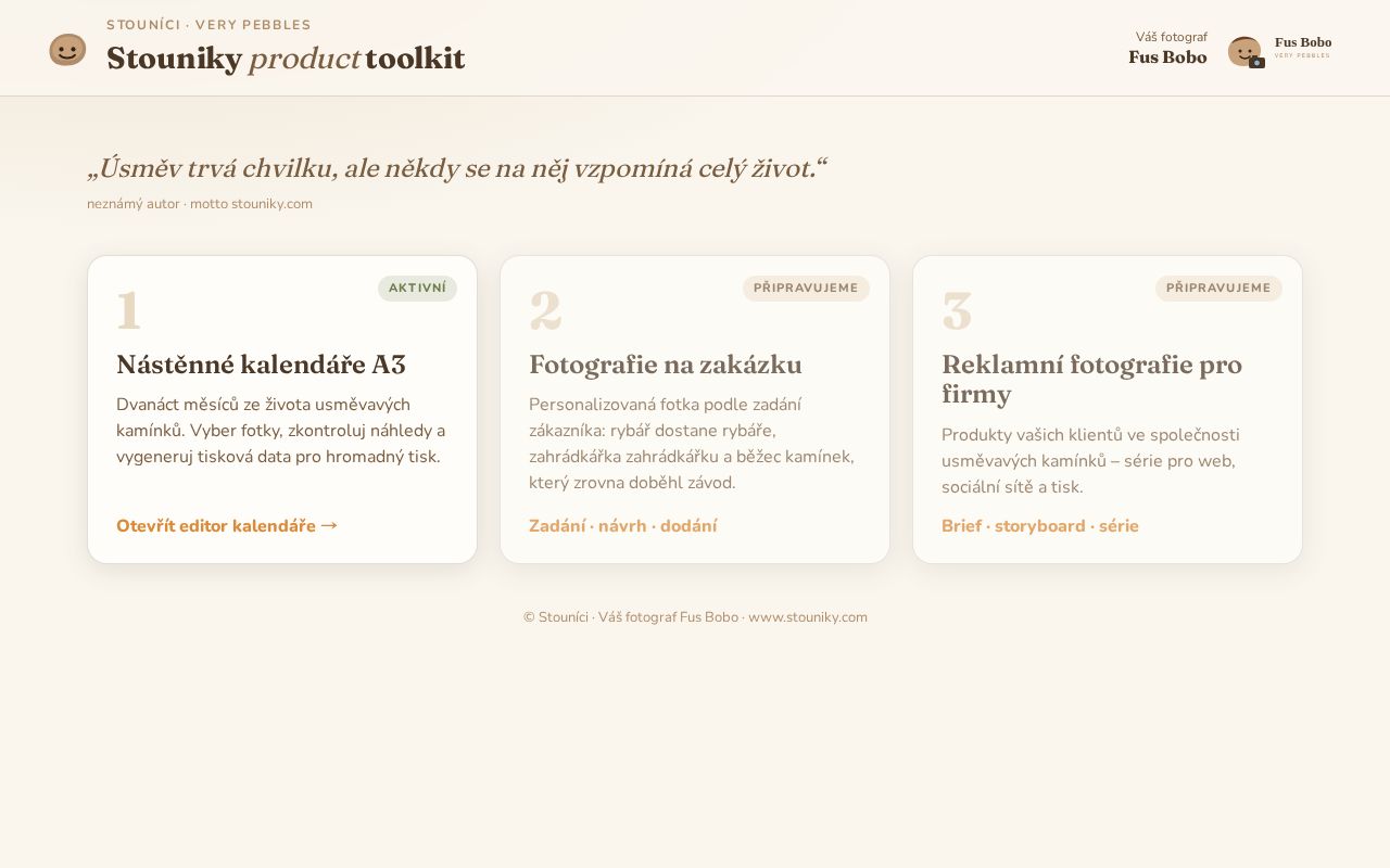 Preview of creational toolkit for stouniky