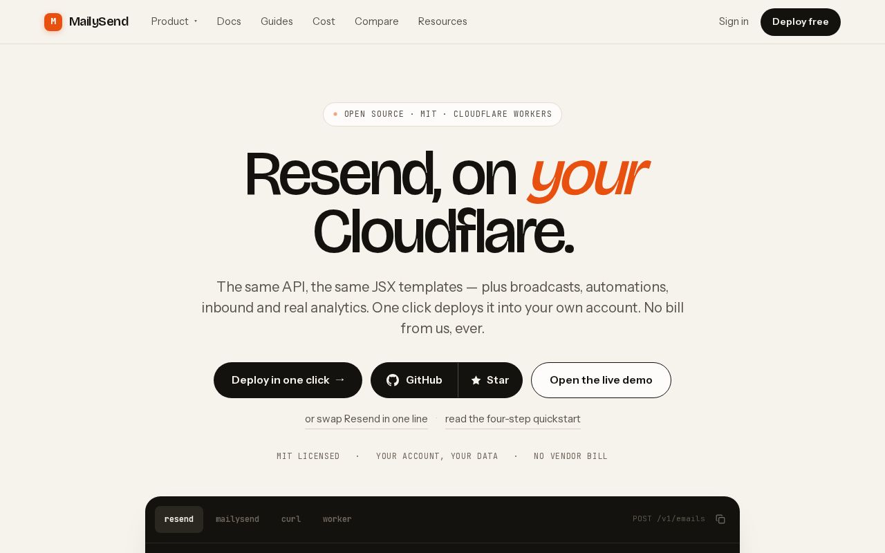 Preview of Mailysend